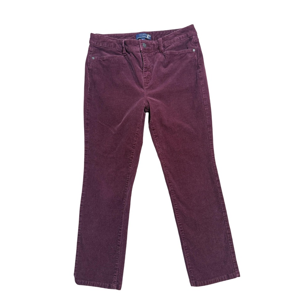 Talbots Pants Womens 8P Burgundy Corduroy Simply Flattering 5-Pocket Petite